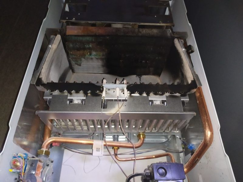 Газовый настенный котел Vaillant atmo tec pro, ошибка F28 – загрязнённость сажей первичного теплообменника, загрязнённость фильтра газового клапана