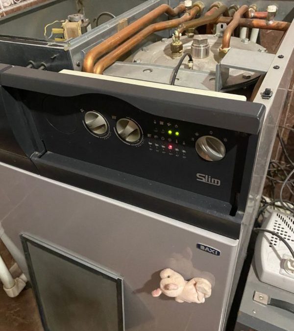 Ремонт газового напольного котла Baxi Slim – ошибка 50 – замена вентилятора в сборе