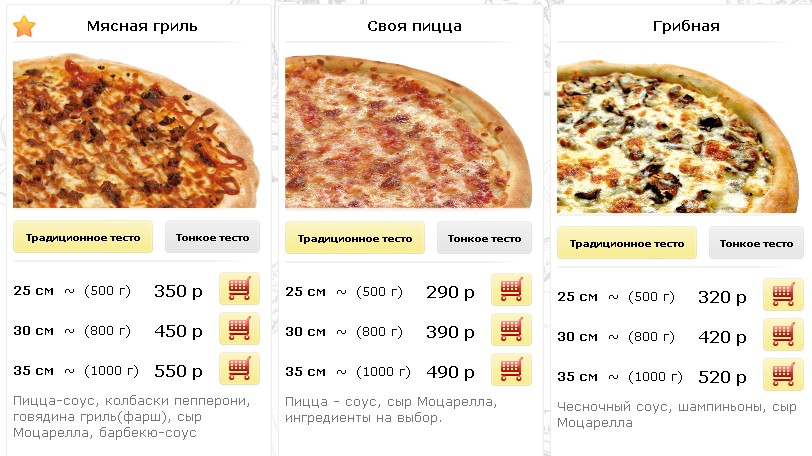 Пицца кальяри в димитровграде меню