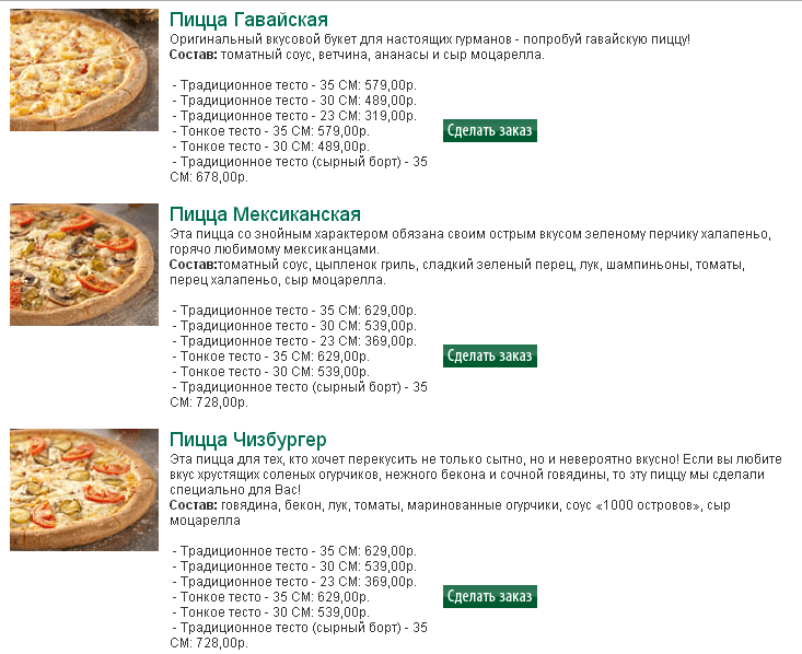 Масса сырого теста в пицце