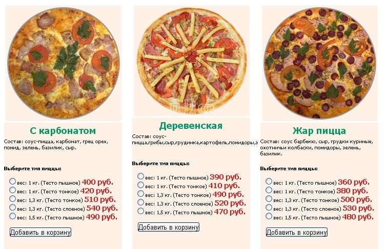 Пицца браво стар кострома в меню пиццерии